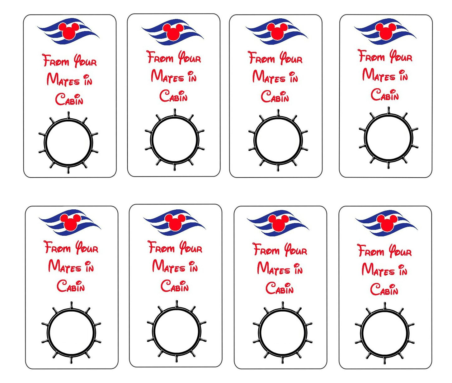 Free Printable Disney Cruise Fish Extender Gift Tags - Life for Free Printable Fish Extender Tags