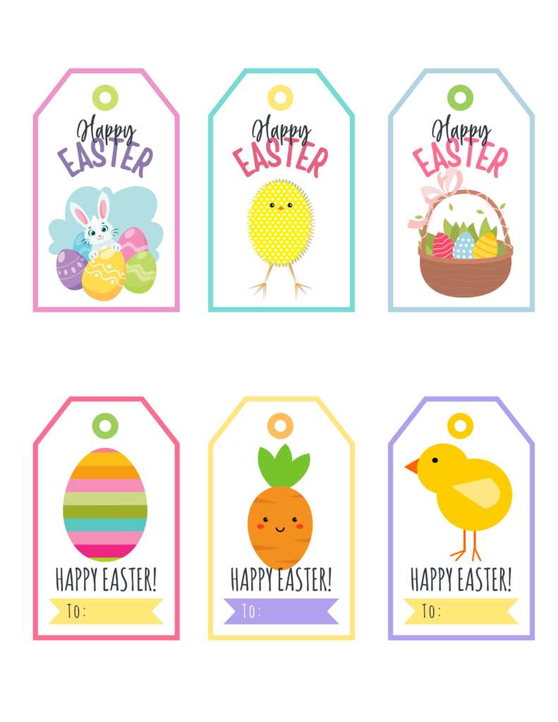 Free Printable Easter Gift Tags | Baking You Happier intended for Easter Basket Tags Printable Free