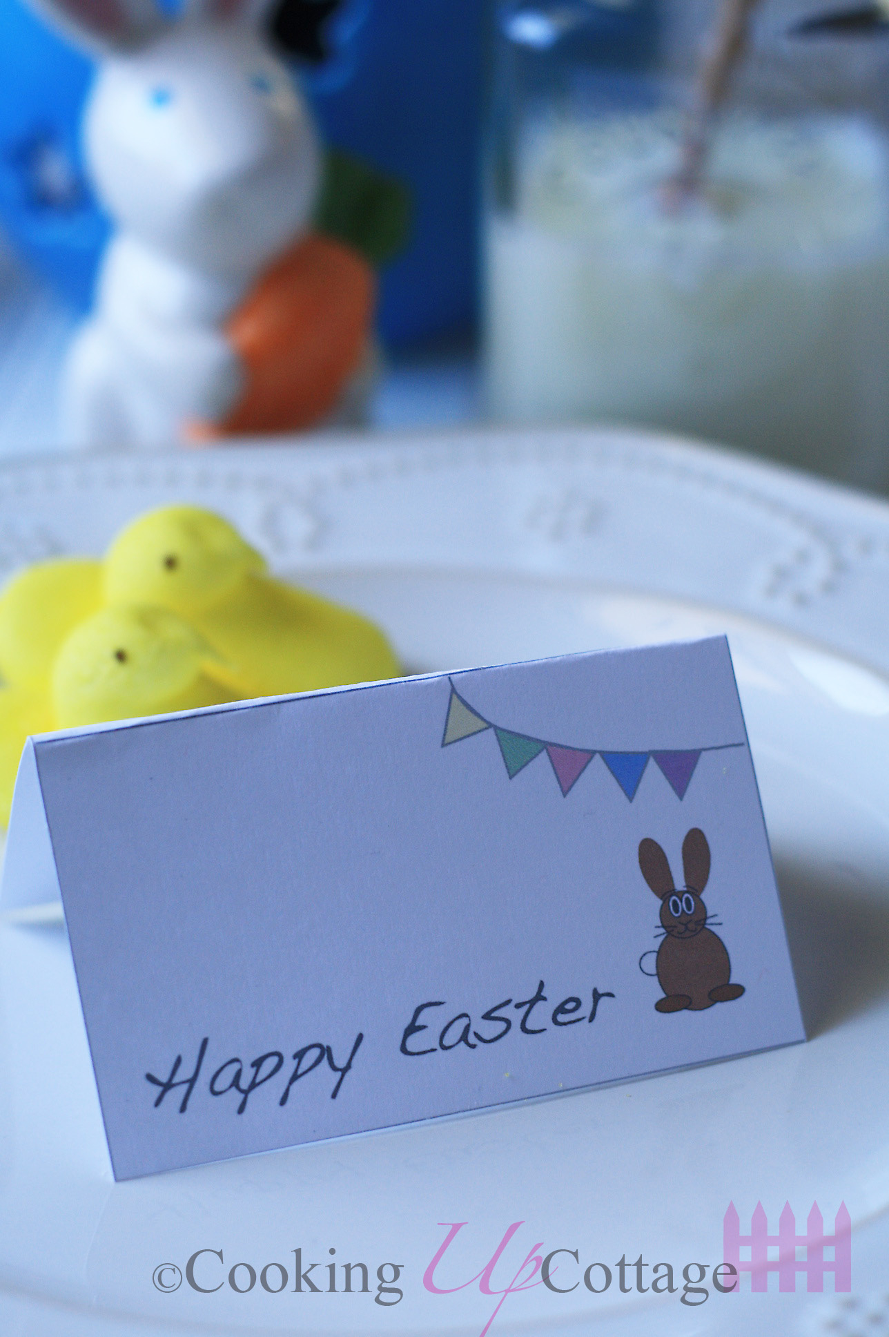 Free Printable Easter Place Cards – Cooking Up Cottage in Free Printable Easter Place Cards