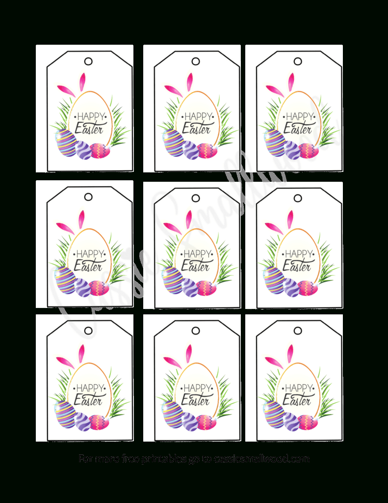 Free Printable Easter Tags {20 Unique Designs} - Cassie Smallwood intended for Print Free Happy Easter Tags Free Printable