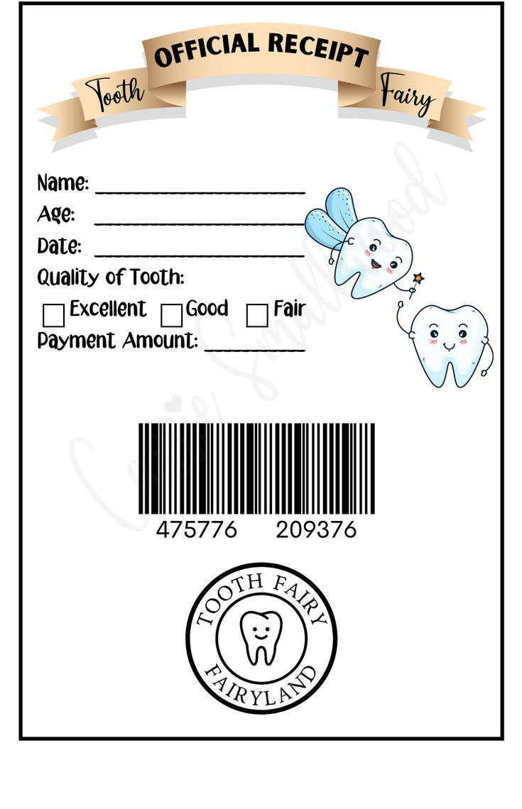 Free Printable Editable Tooth Fairy Receipt For Boys within Tooth Fairy Receipt Printable Free