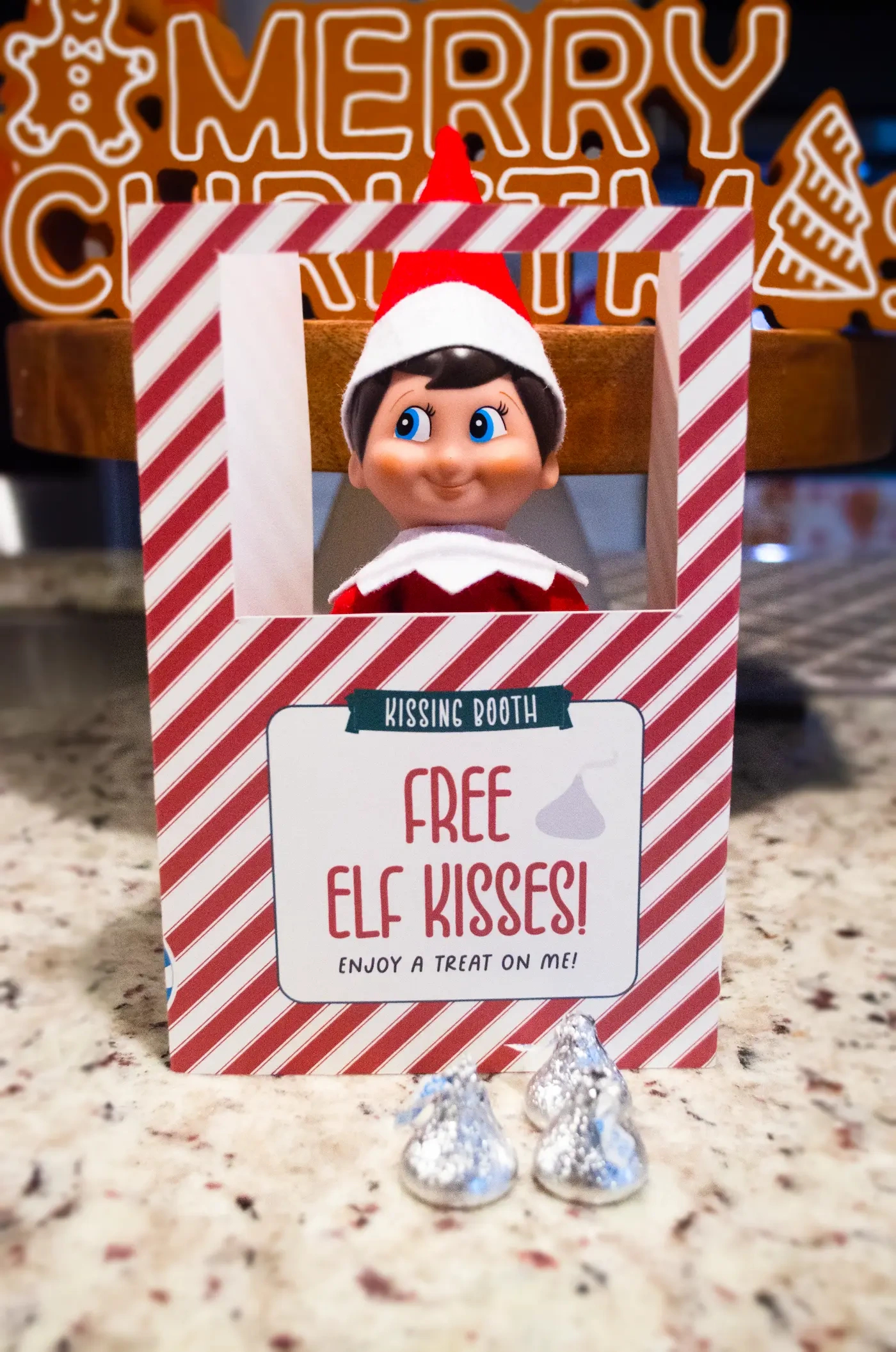 Free Printable Elf On The Shelf Kissing Booth - Favorite Printables in Free Printable Elf On The Shelf Kissing Booth
