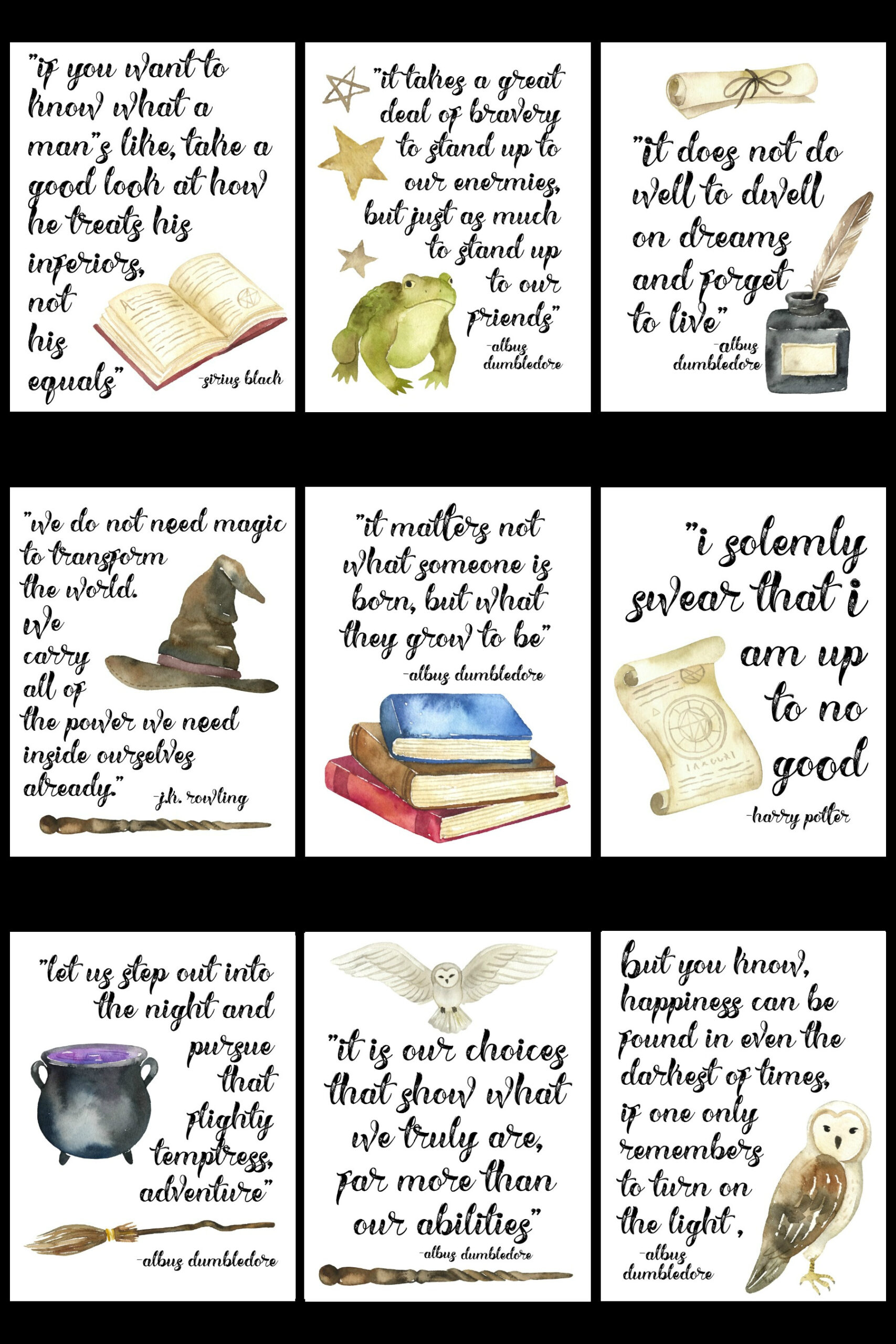 Free Printable Famous Harry Potter Quote Series | The Happy Housie throughout Harry Potter Printable Posters Free