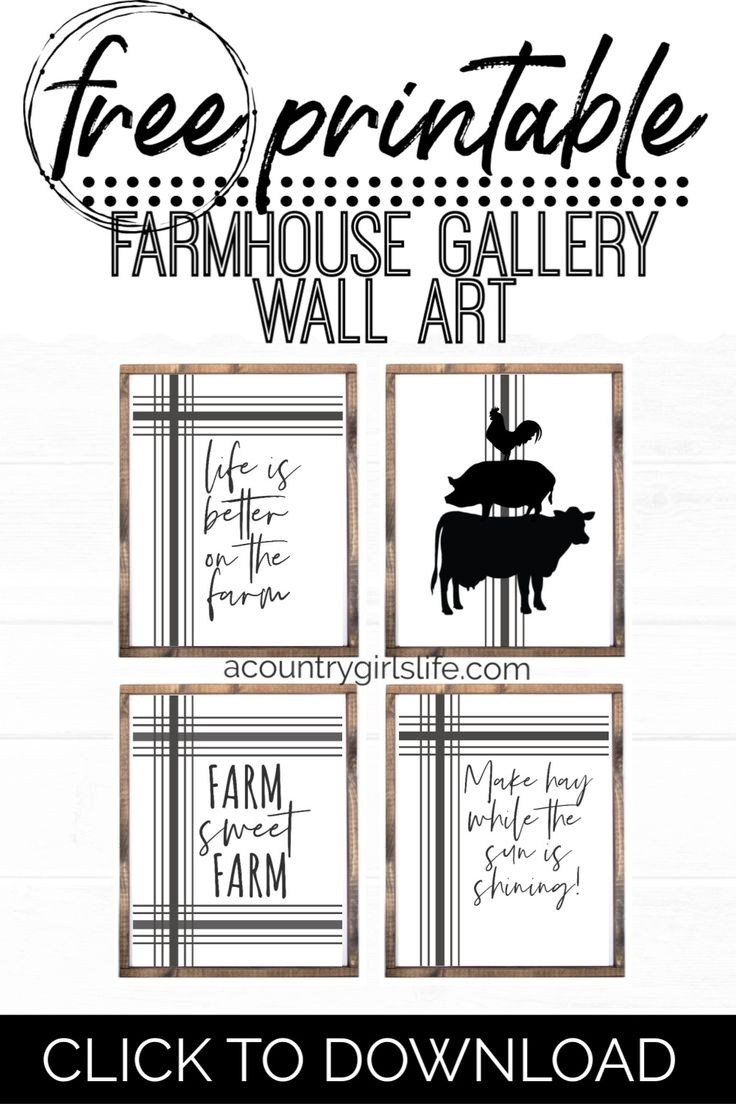 Free Printable Farmhouse Signs Or Gallery Wall Art For That Fixer regarding Free Printable Farmhouse Images