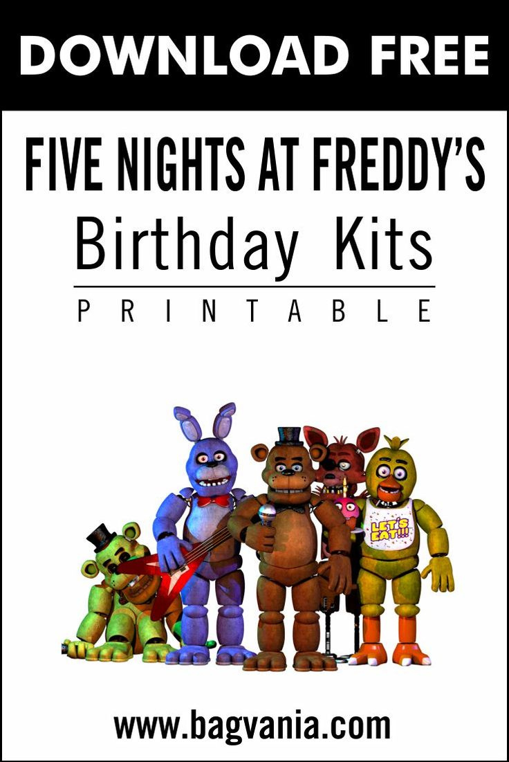 Free Printable) – Five Night At Freddy&amp;#039;S Party Kits Template throughout Five Nights at Freddy&amp;amp;#039;s Birthday Invitations Printable Free