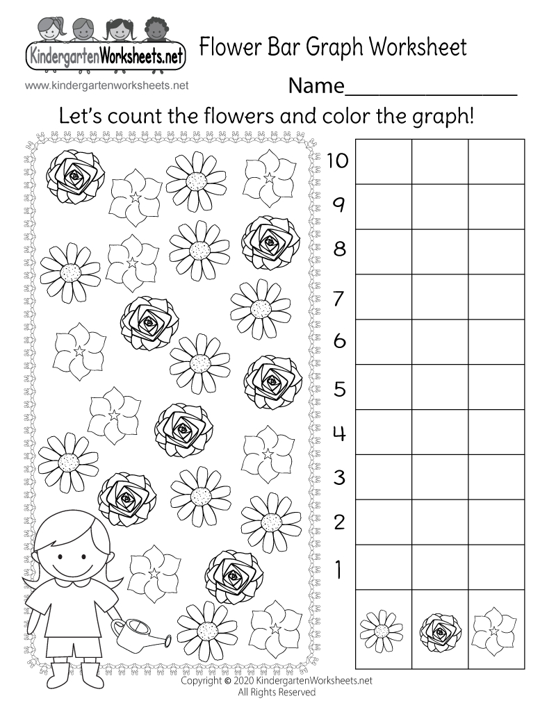 Free Printable Flower Bar Graph Worksheet throughout Printable Flower Bar Graph Worksheet