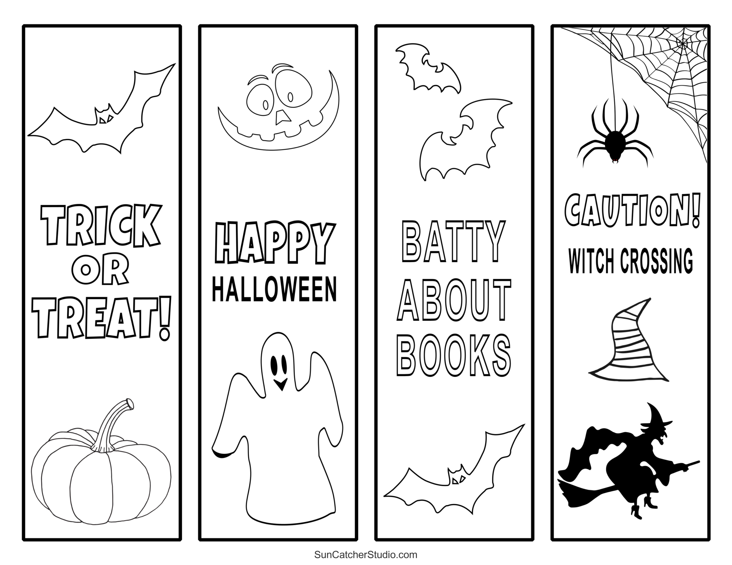 Free Printable Halloween Bookmarks (To Print / To Color) – Free with regard to Halloween Bookmarks Printable Free