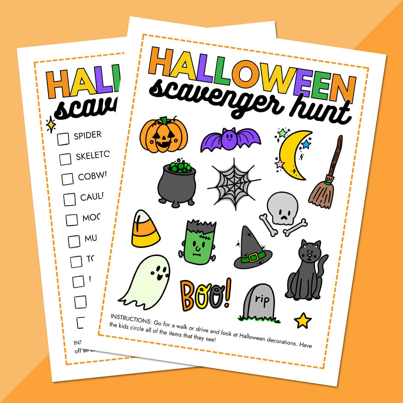 Free Printable Halloween Scavenger Hunt For All Ages - Pineapple for Free Halloween Scavenger Hunt Printable