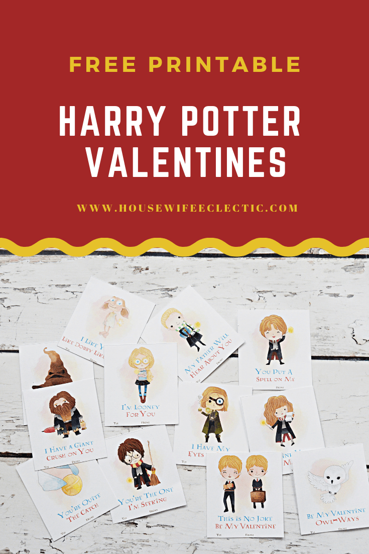 Free Printable Harry Potter Valentines - Housewife Eclectic pertaining to Harry Potter Valentine Printables