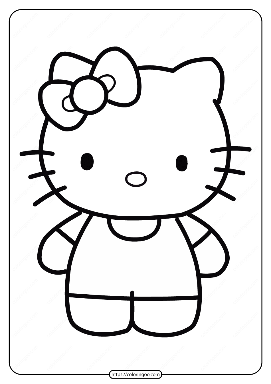 Free Printable Hello Kitty Coloring Pages within Free Printables Hello Kitty