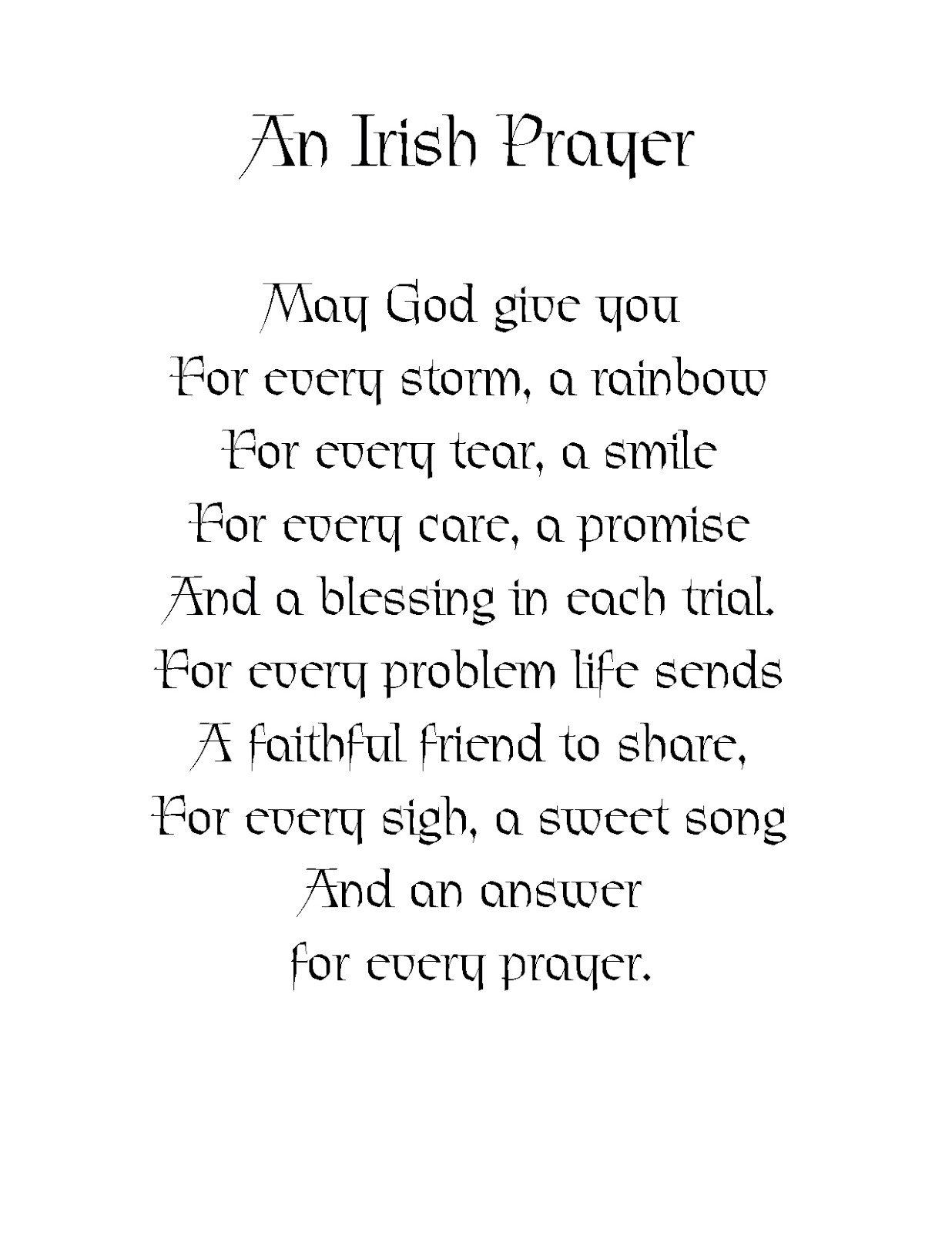 Free Printable Irish Sayings | Miss Kopy Kat inside Irish Blessing Free Printable
