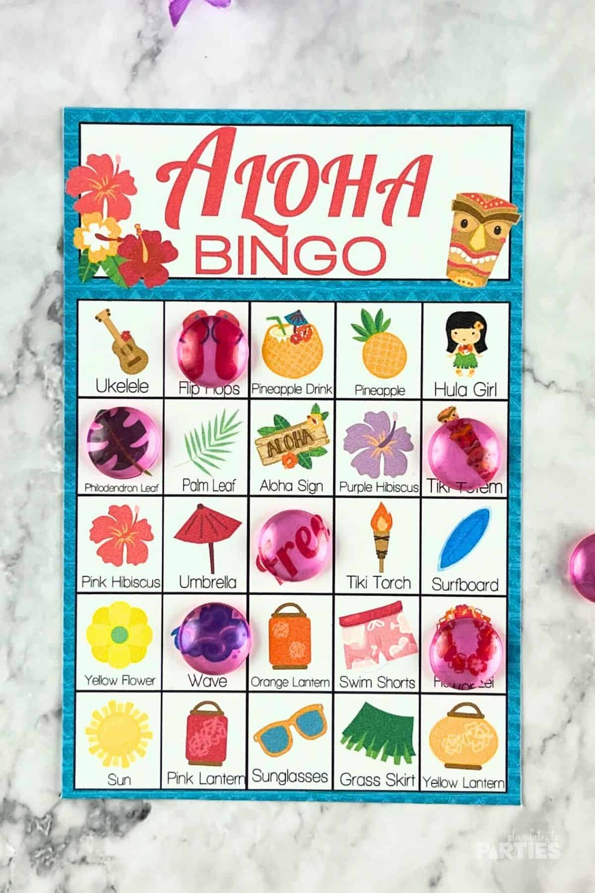 Free Printable Luau Bingo Cards intended for Hawaiian Bingo Printable Free
