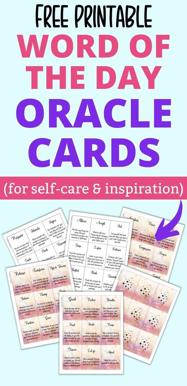 Free Printable Oracle Cards intended for Free Printable Oracle Cards