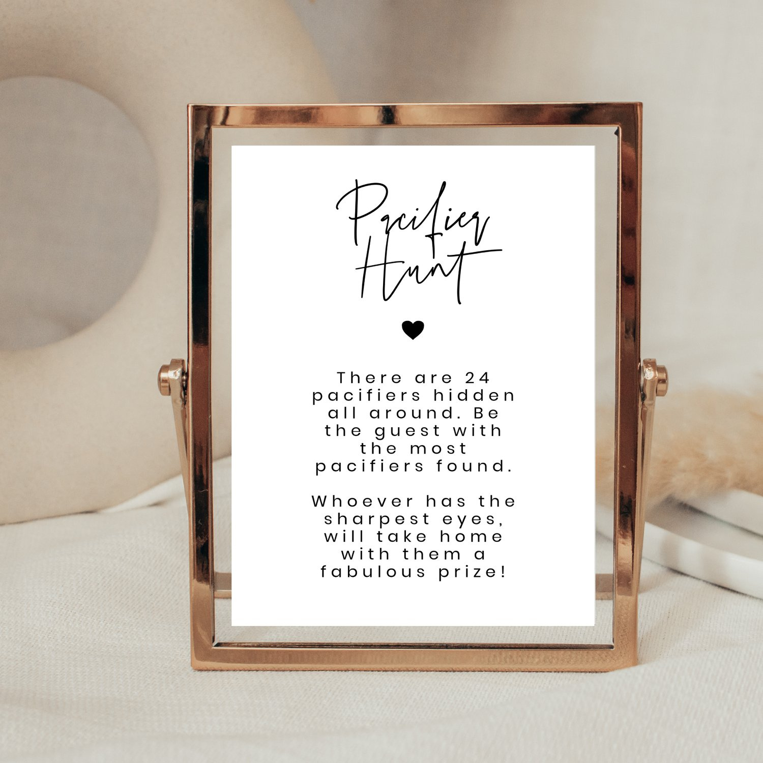 Free Printable Pacifier Hunt Baby Shower Game Sign pertaining to Pacifier Hunt Free Printable