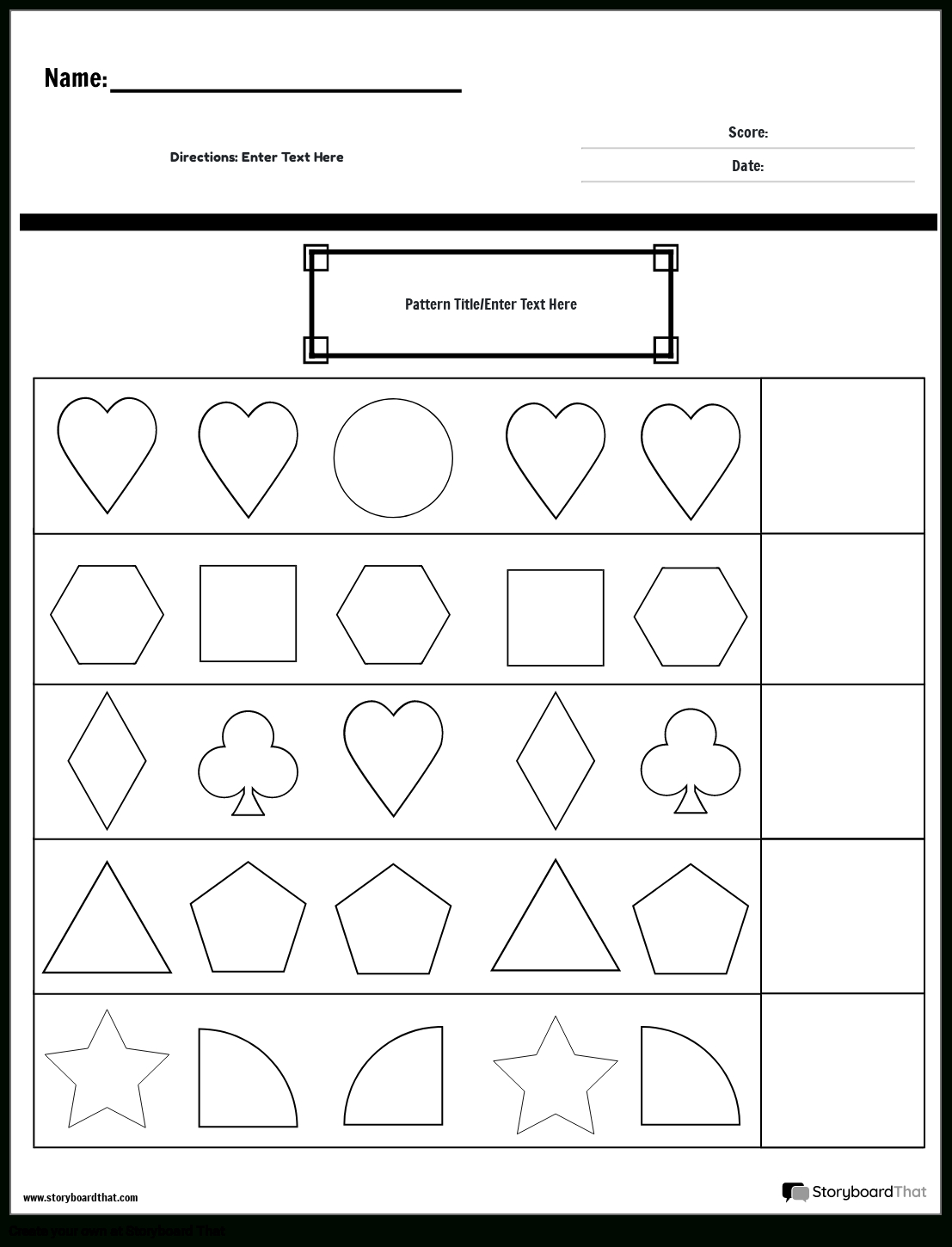 Free Printable Pattern Worksheets And Customize Templates pertaining to Printable Kindergarten Patterns Worksheets