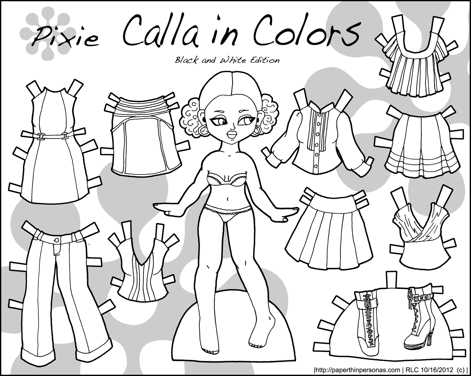 Free Printable Reliable Paper Dolls 2025 Black with Printable Paper Dolls Black and White