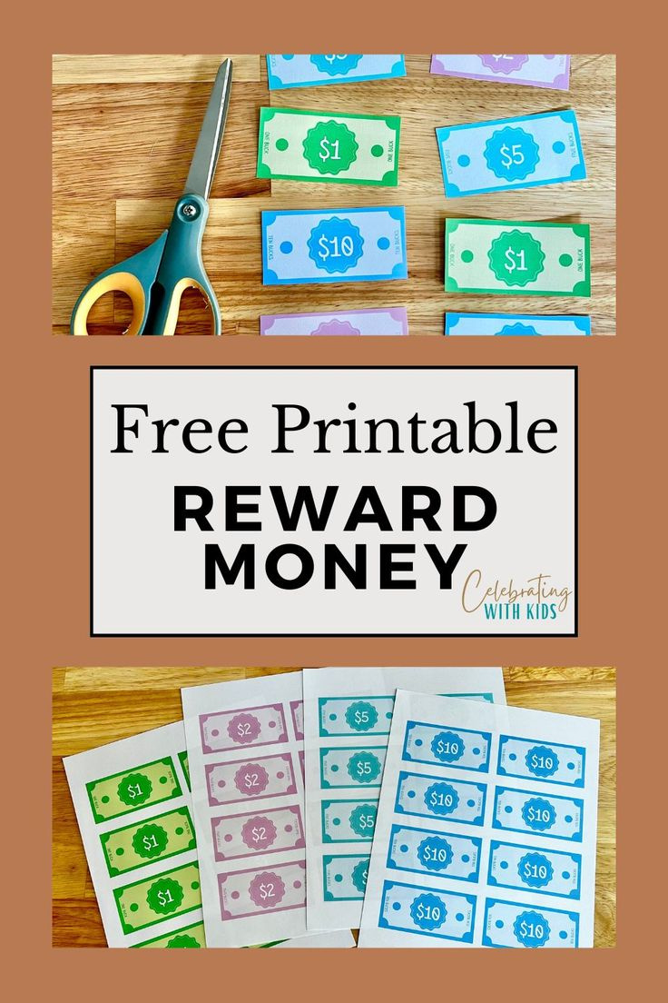 Free Printable Reward Money For Kids throughout Free Printable Chore Bucks