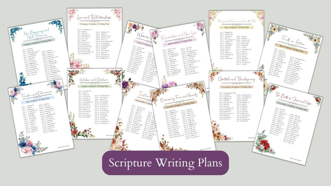 Free Printable Scripture Writing Plans for Free Printable Scripture Writing Plans