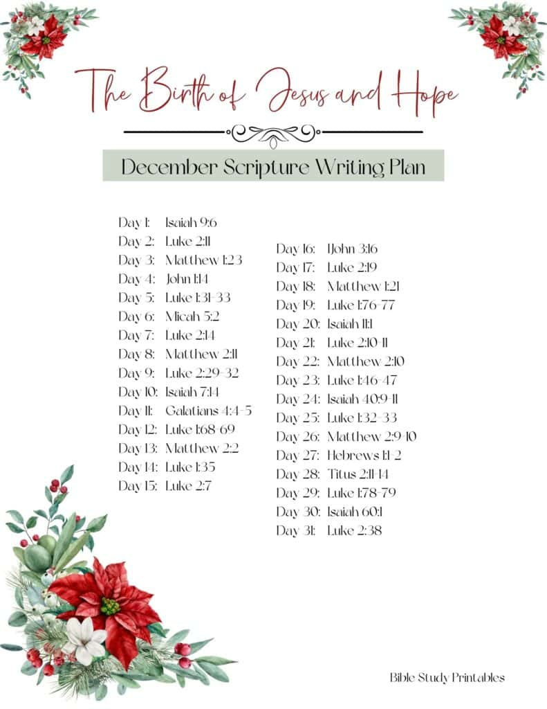 Free Printable Scripture Writing Plans in Free Printable Scripture Writing Plans