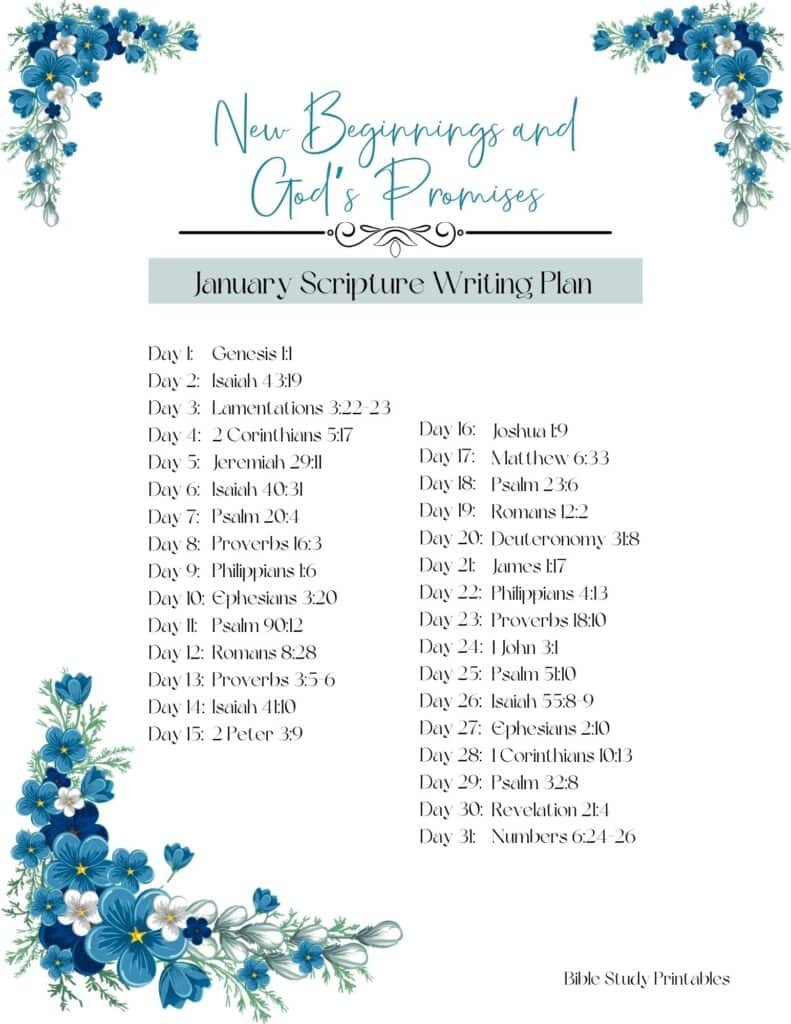 Free Printable Scripture Writing Plans with Free Printable Scripture Writing Plans