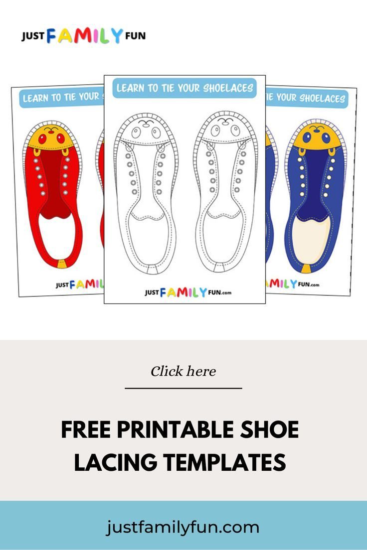 Free Printable Shoe Lacing Templates with Free Printable Shoe Lacing Template