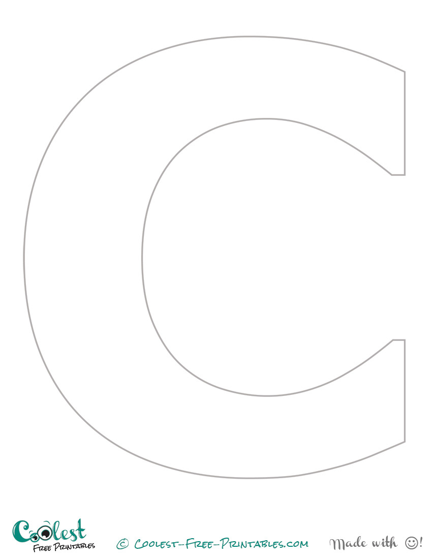 Free Printable Stencil Letters - The Letter &amp;quot;C&amp;quot; for Large Printable Letter Stencils Free