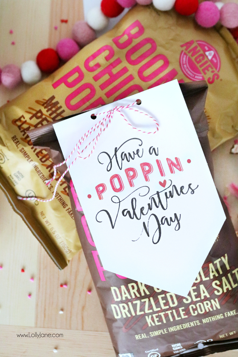 Free Printable Valentines Popcorn Tag in Poppin Valentine&amp;amp;#039;s Day Printable