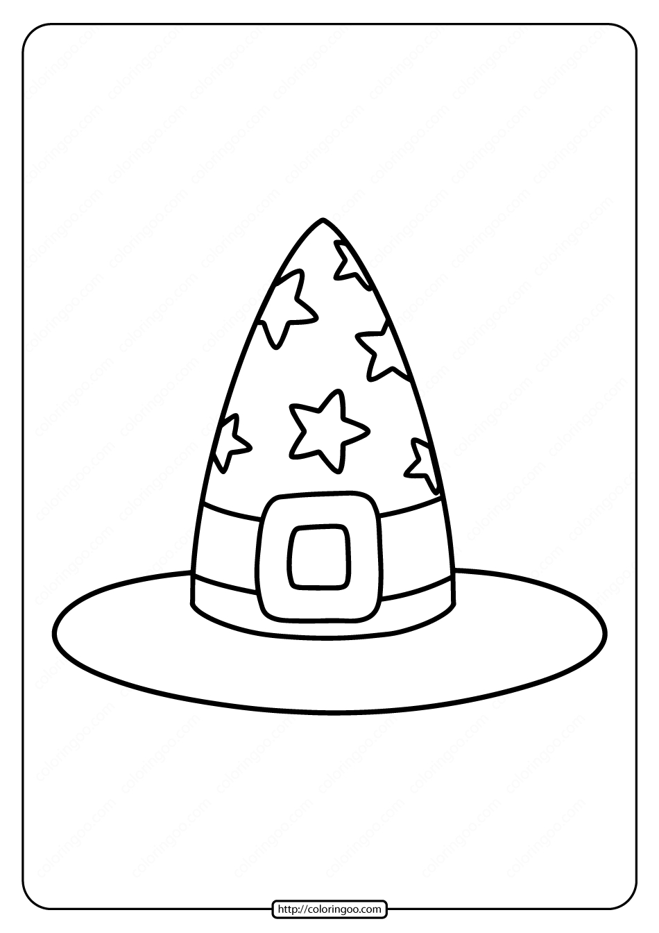 Free Printable Witch&amp;#039;S Hat Coloring Pages pertaining to Free Printable Witches Hat