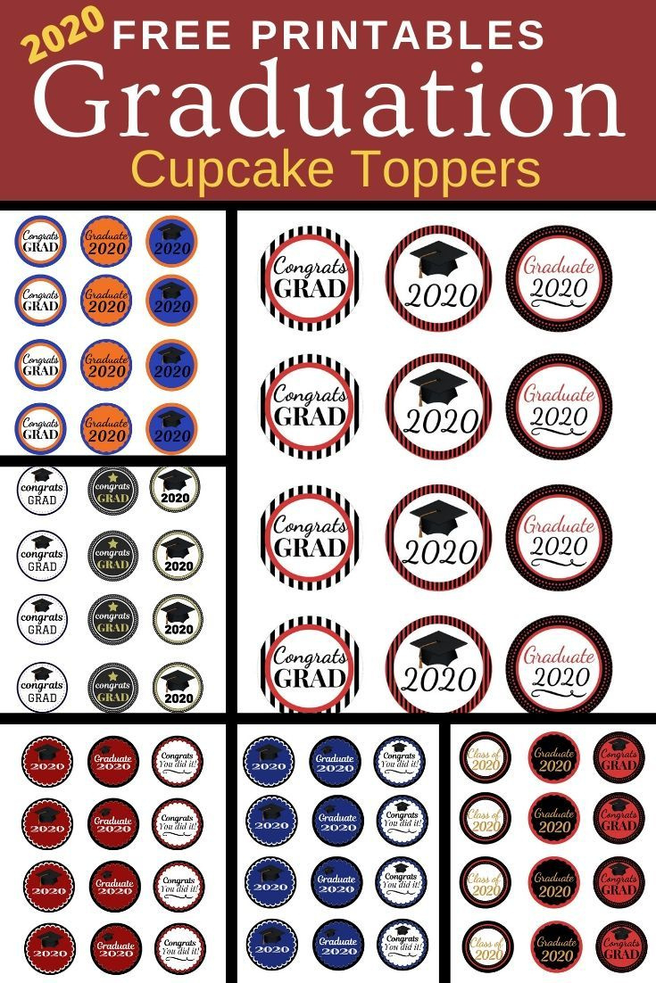 Free Printables: Graduation Cupcake Toppers regarding Printable Graduation Cupcake Toppers