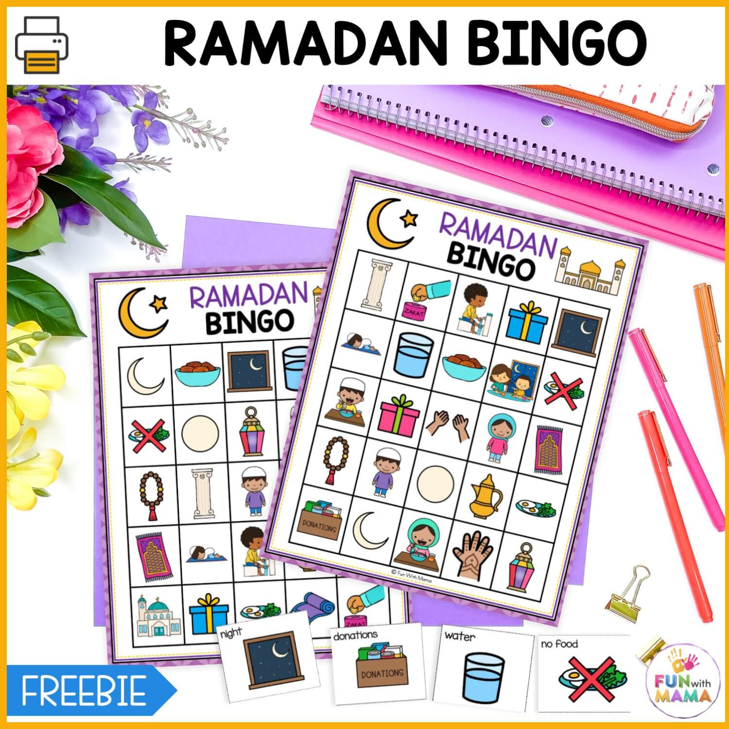 Free Ramadan Bingo (Free Printables) Game - Fun With Mama throughout Ramadan Bingo Printable