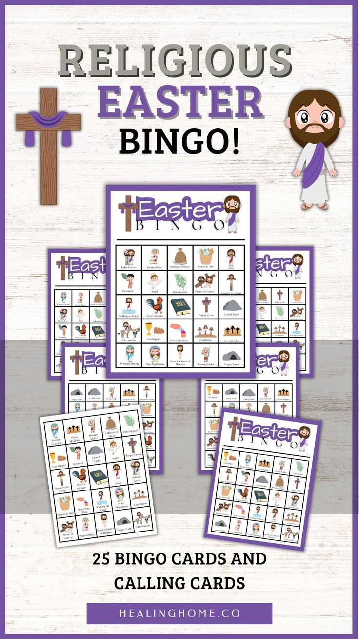 Free Religious Easter Bingo Printable! throughout Free Printable Christian Easter Bingo Cards