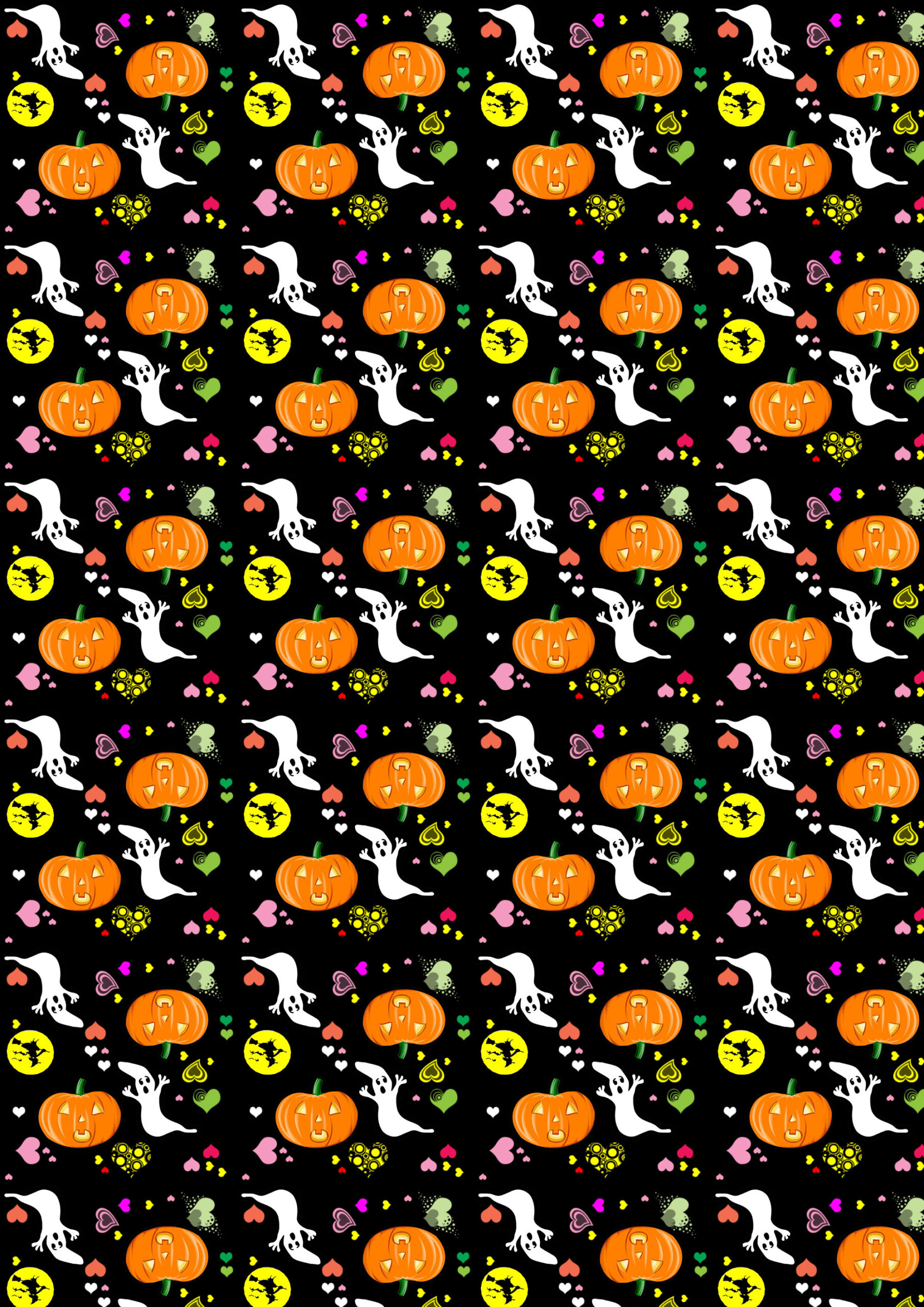 Free Scrapbook Paper: Halloween Hearts (Large) - Rooftop Post throughout Free Printable Halloween Scrapbook Paper