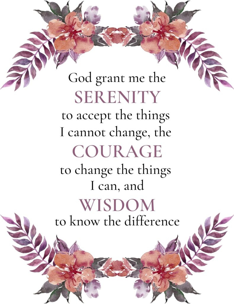Free Serenity Prayer Printables intended for Printable Serenity Prayer Free