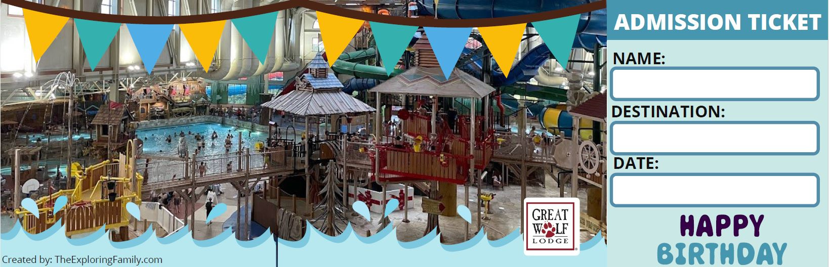 Free Surprise Ticket Template For Great Wolf Lodge - The Exploring inside Great Wolf Lodge Surprise Printable Free