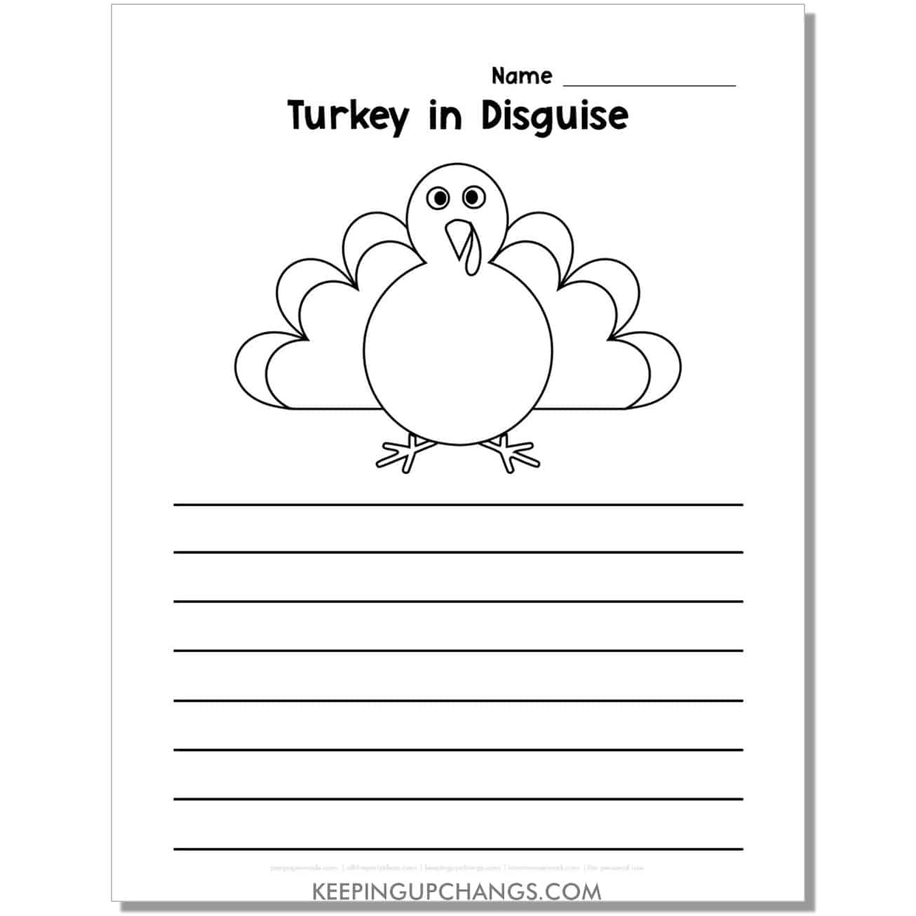 Free Turkey Disguise Project Templates [Most Popular Printables!] intended for Printable Tom the Turkey