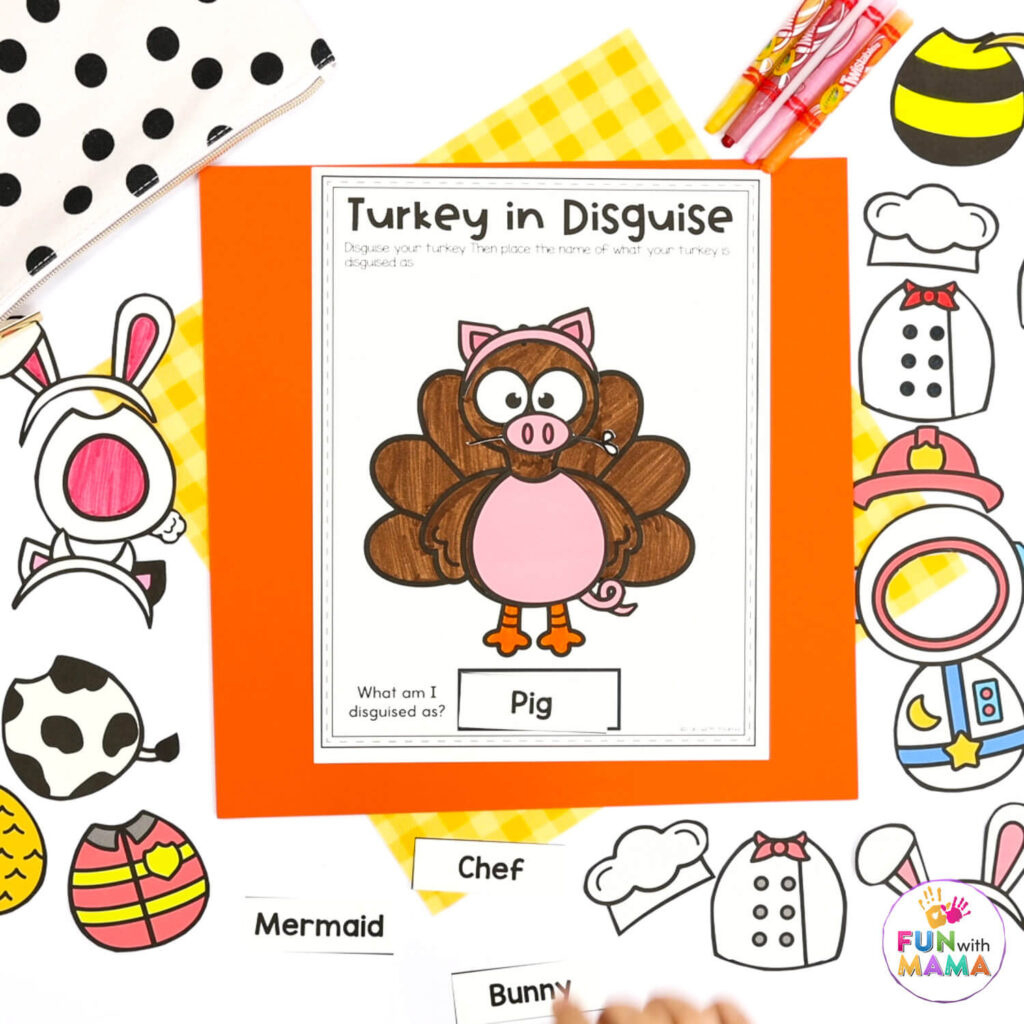 Free Turkey In Disguise Project Template within Free Printable Turkey in Disguise Printable Outfits