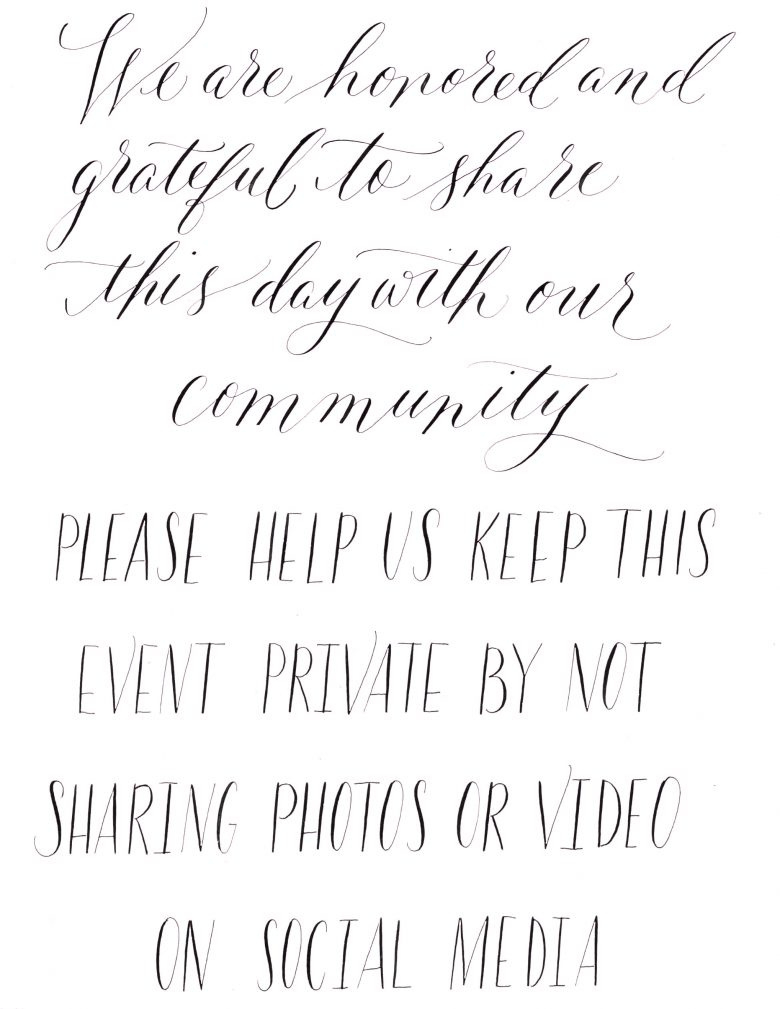 Free Unplugged Wedding Sign From Everly Calligraphy | A Practical in Unplugged Ceremony Sign Printable Free