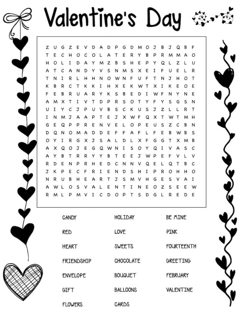 Free Valentine&amp;#039;S Day Word Search - for Valentine Word Search Printable Free