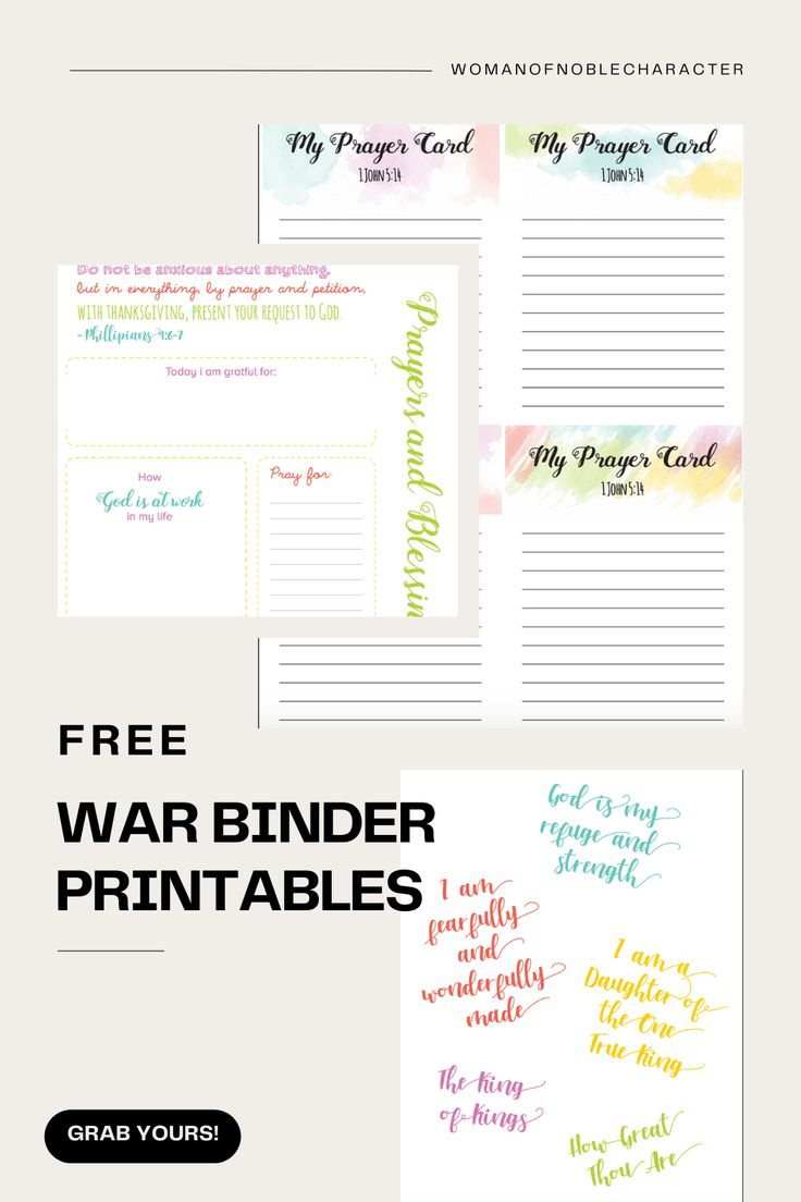 Free War Binder Printables with War Binder Free Printables