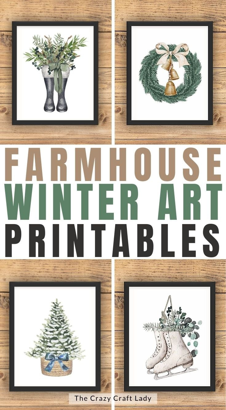 Free Winter Printable Art - Home Decor Printables - The Crazy regarding Free Winter Art Printables