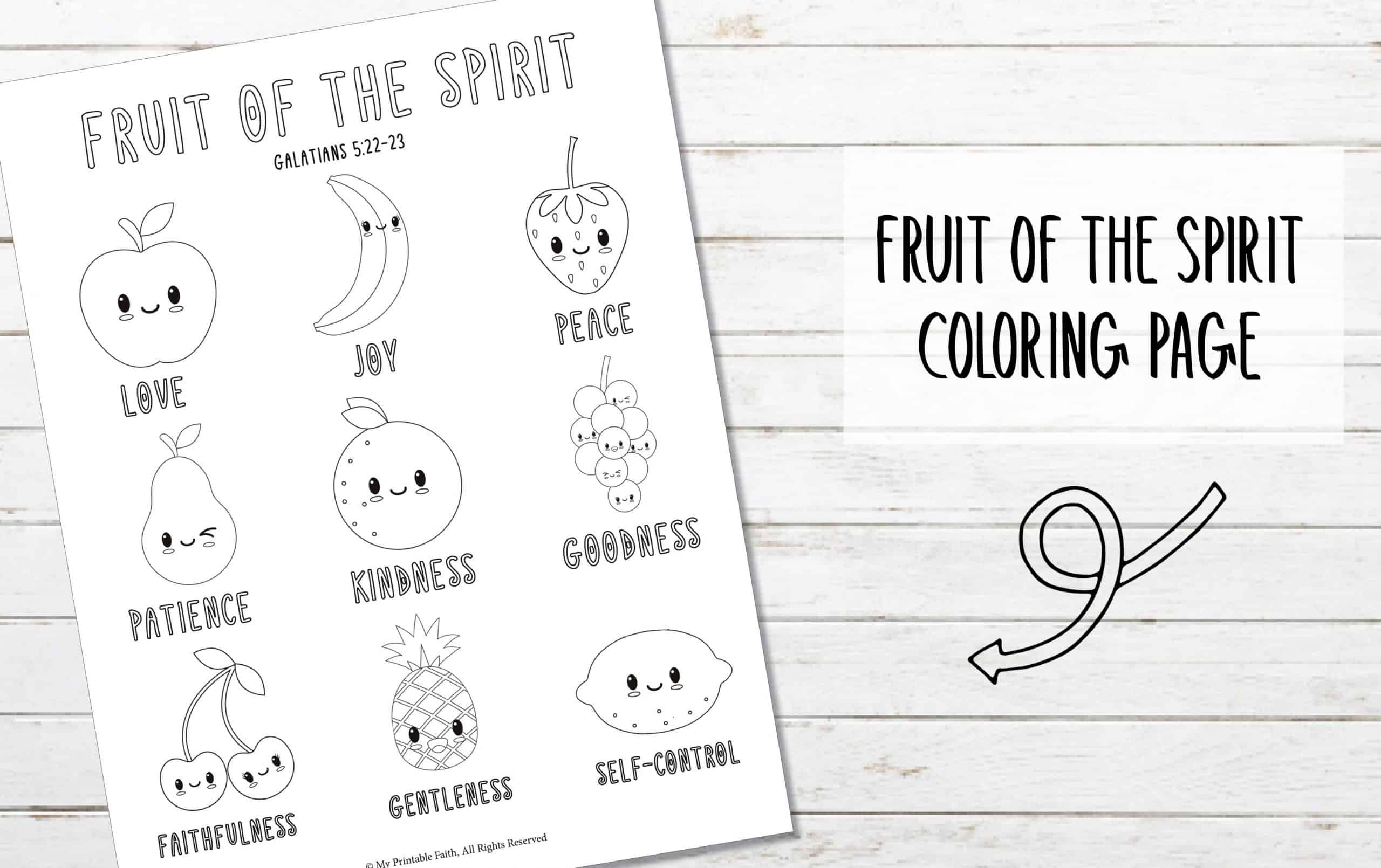 Fruit Of The Spirit Coloring Page - My Printable Faith inside Free Printable Fruit of the Spirit Coloring Pages