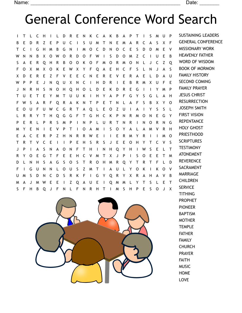 General Conference Word Search - Wordmint intended for General Conference Word Search Printable