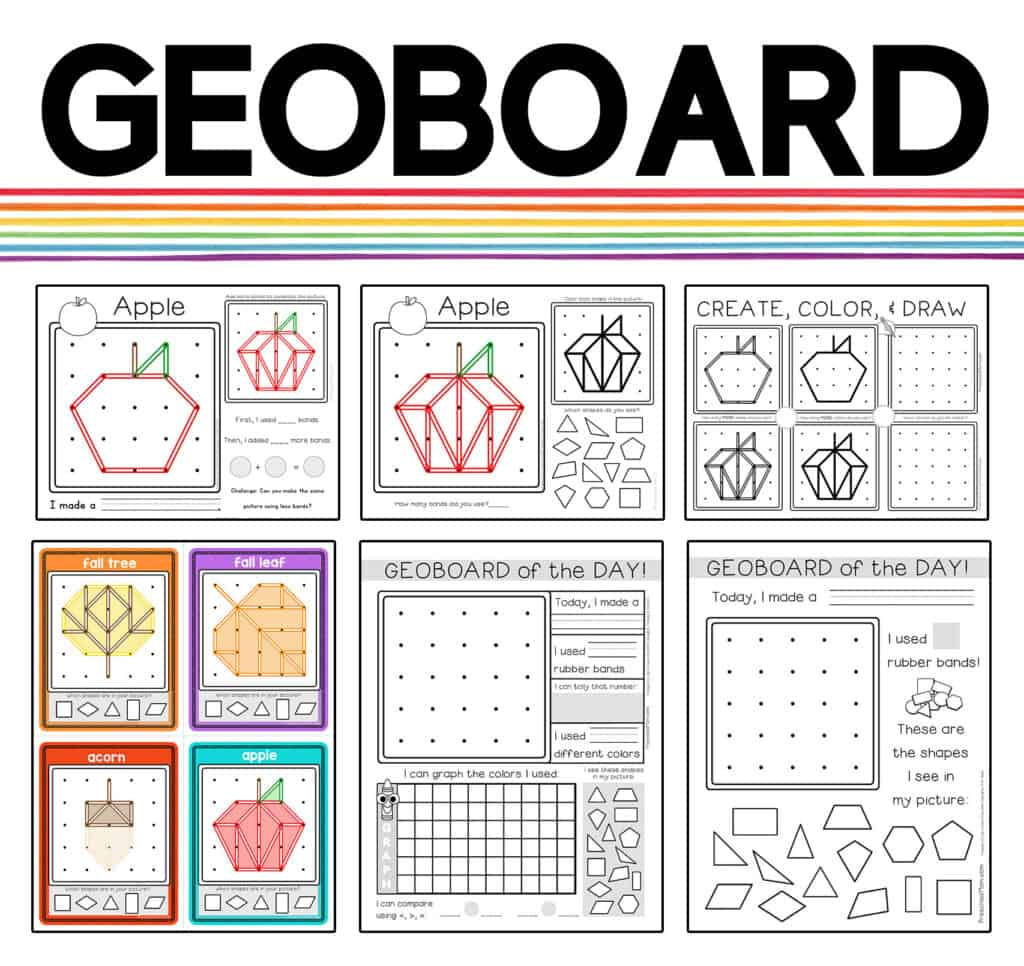 Geoboard Activities - Preschool Mom throughout Geoboard Patterns Free Printable