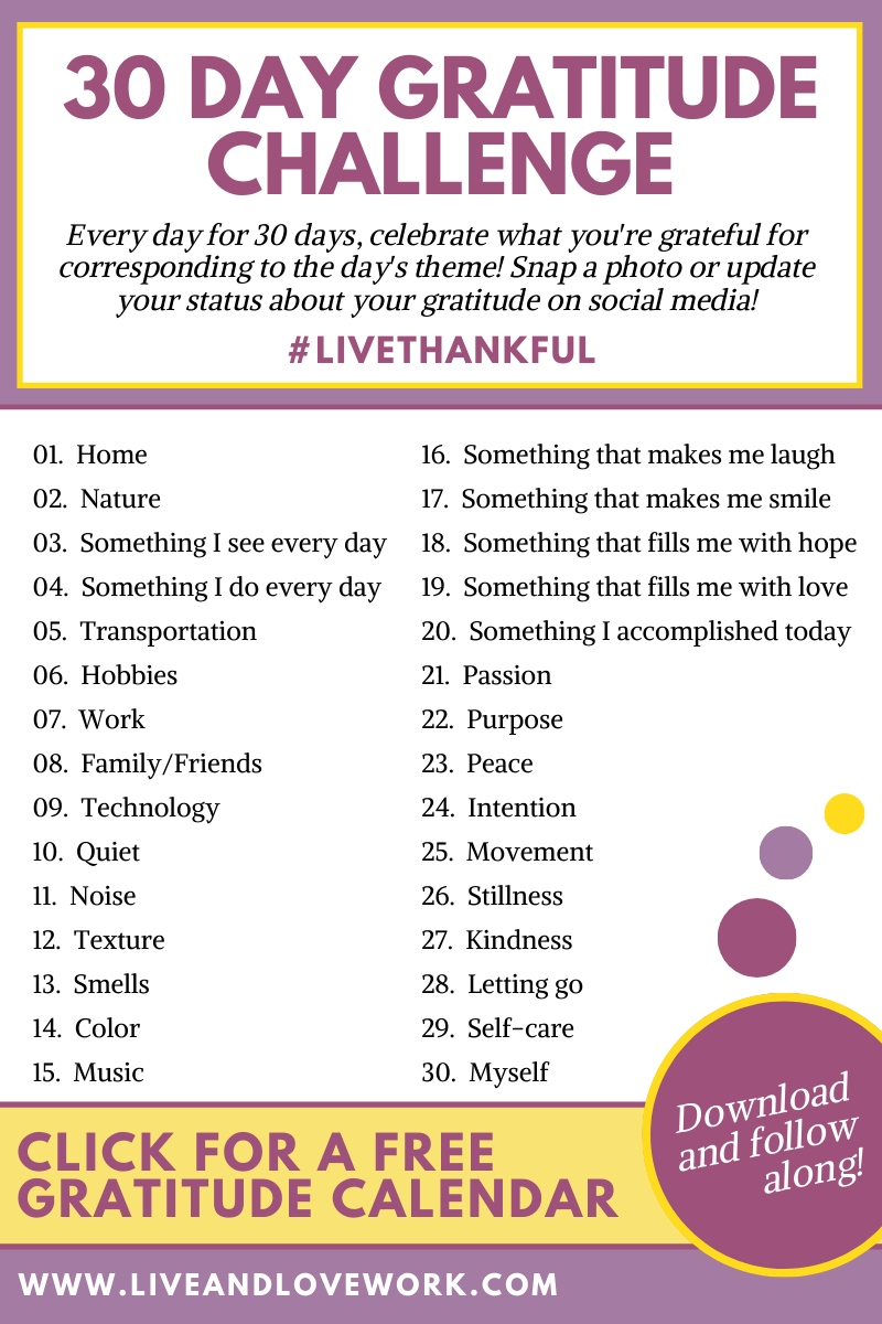 Get Going! Get Gratitude! A 30 Day Gratitude Challenge - Chrysta in 30 Days Of Gratitude Printable