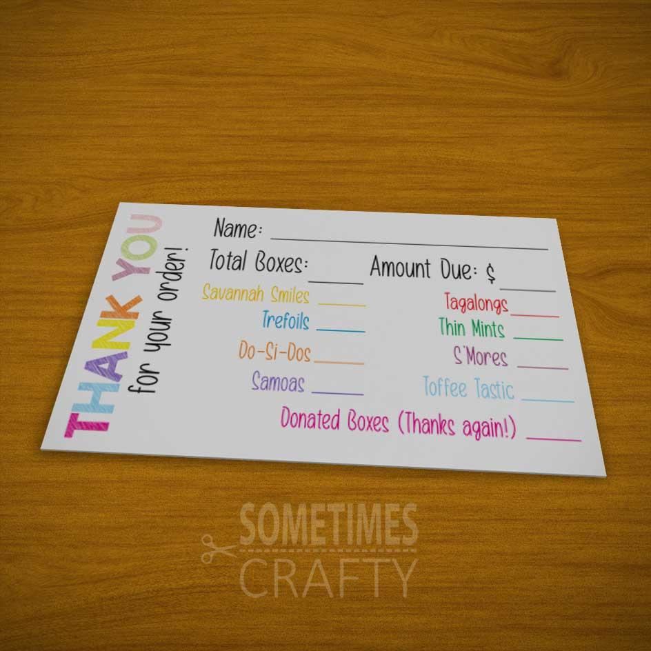 Girl Scout Cookie Thank You Tags - Free Printable - Sometimes Crafty regarding Girl Scout Cookie Thank You Notes Printable Free