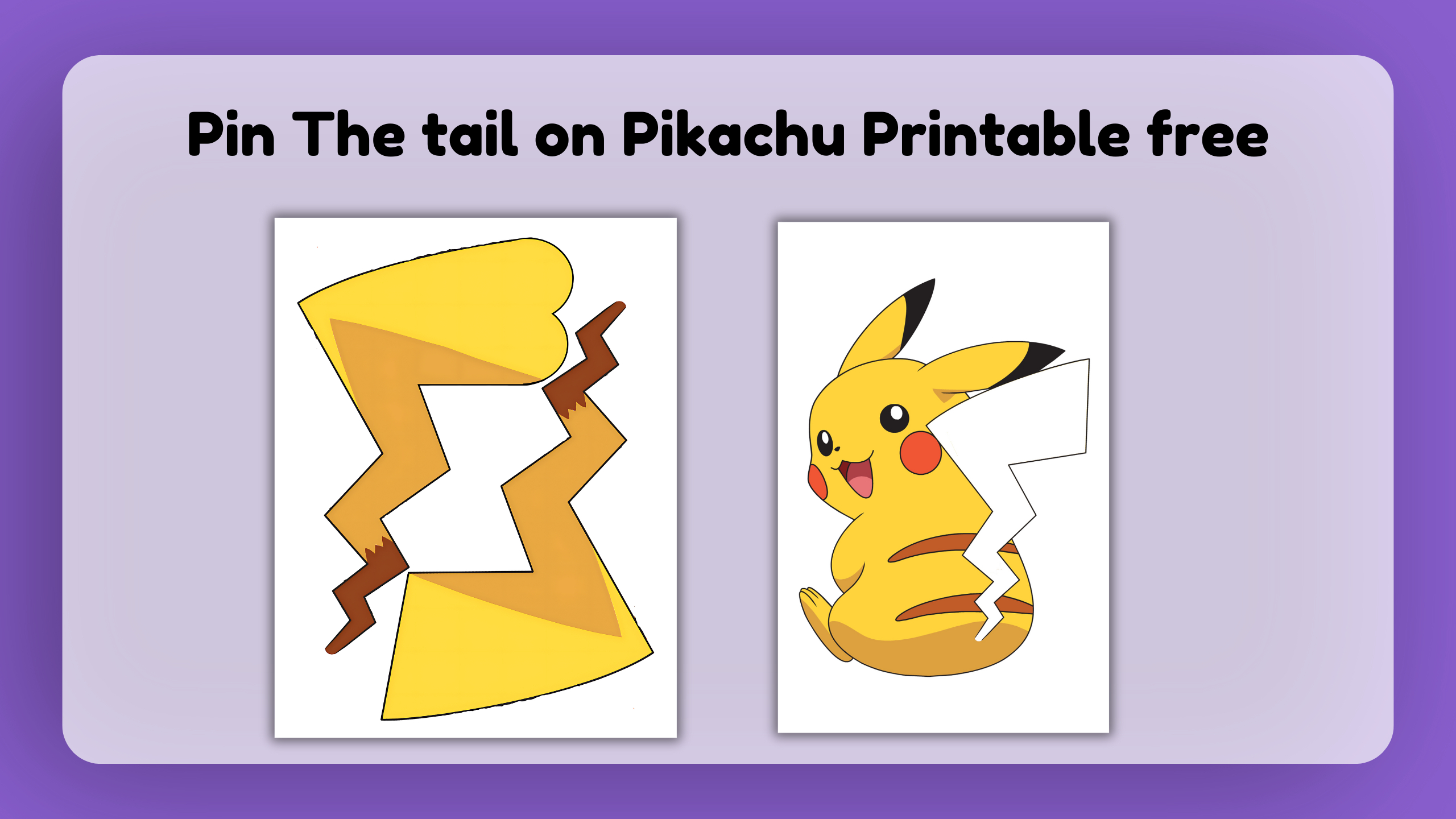 Girl Tail] Pin The Tail On Pikachu: A Fun Party Game For Kids inside Pin The Tail On Pikachu Printable Free