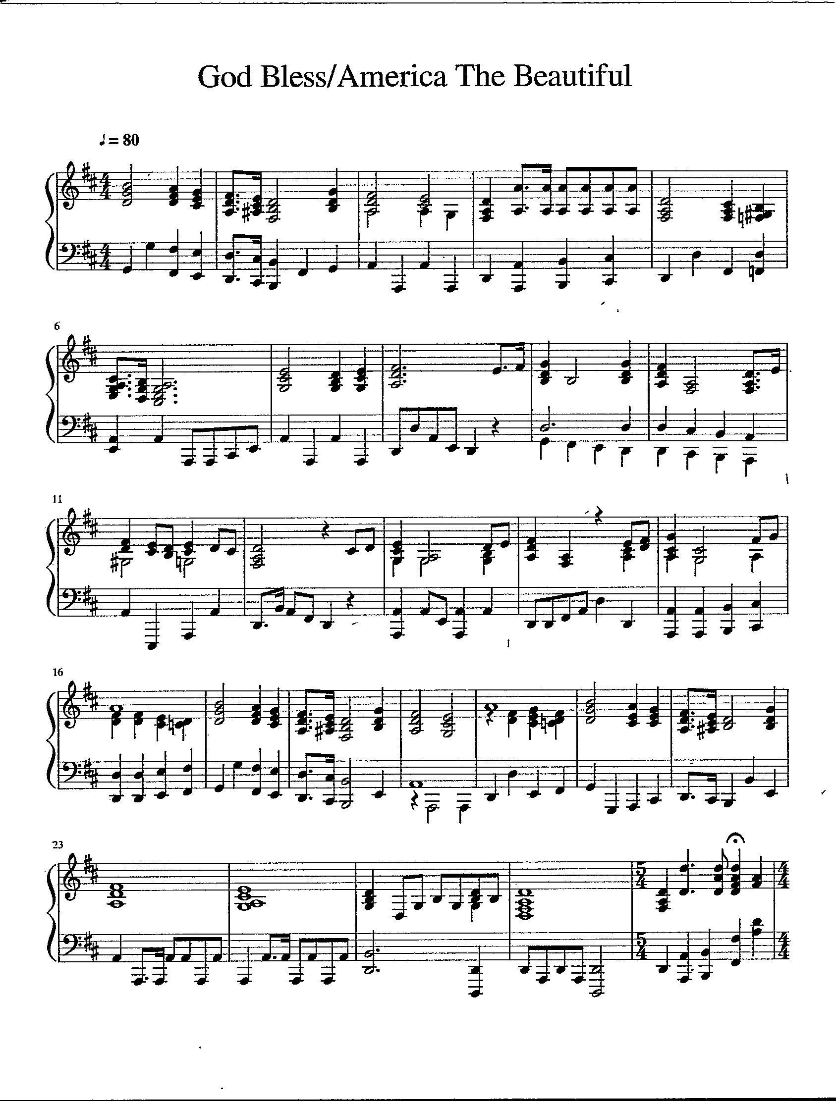 God Bless America The Beautiful - Digital Medley Patriotic Piano in Piano Free Printable God Bless America Sheet Music