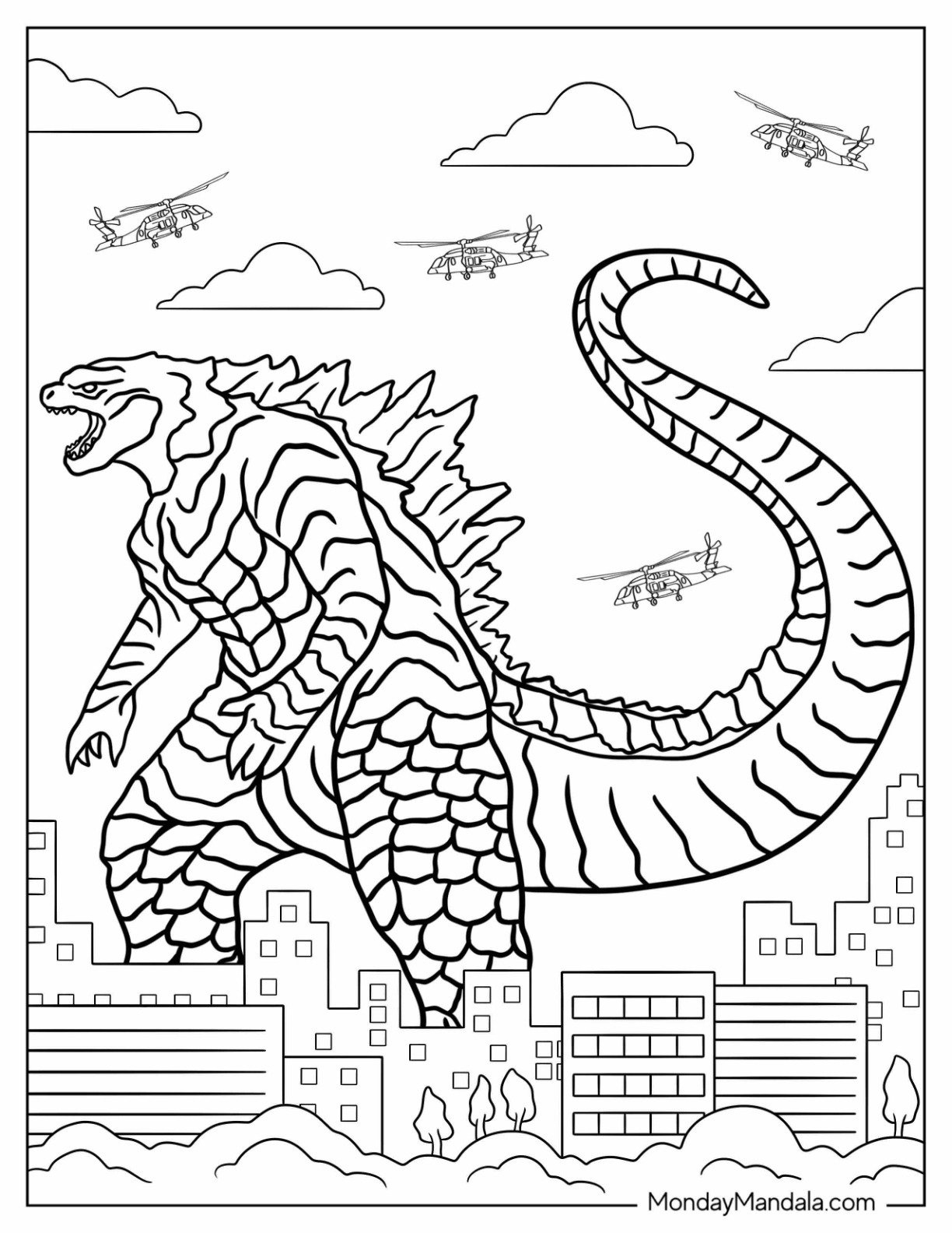 Godzilla Coloring Pages: Dive Into The Ultimate Monster King with Godzilla Coloring Pages Free Printable