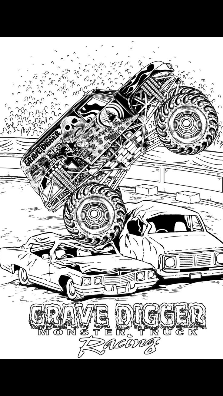 Grave Digger inside Free Printable Grave Digger Monster Truck Coloring Pages