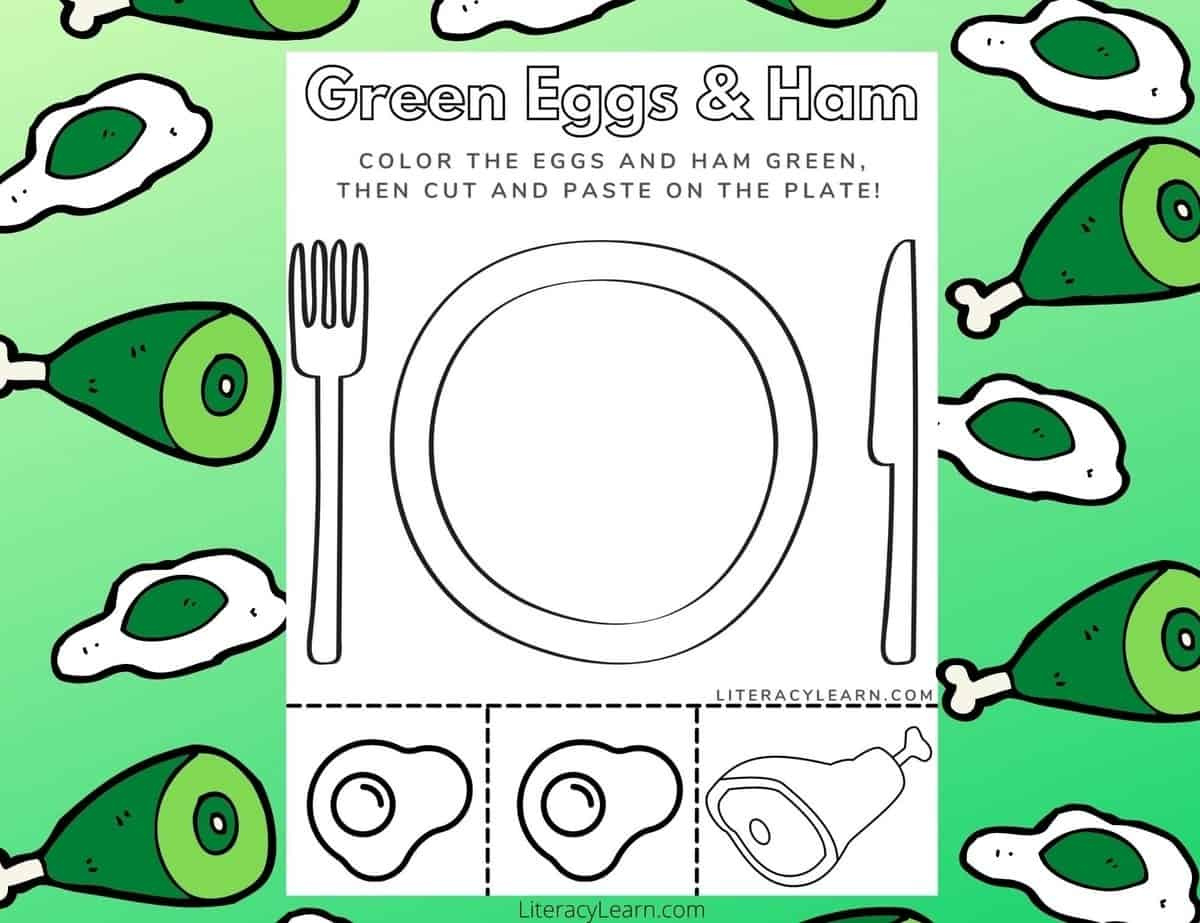 Green Eggs &amp;amp; Ham Printable Worksheet - Literacy Learn intended for Green Eggs and Ham Printable Images